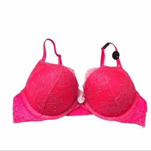 NWT Victoria’s Secret Bombshell 36A Pink Lace Bra